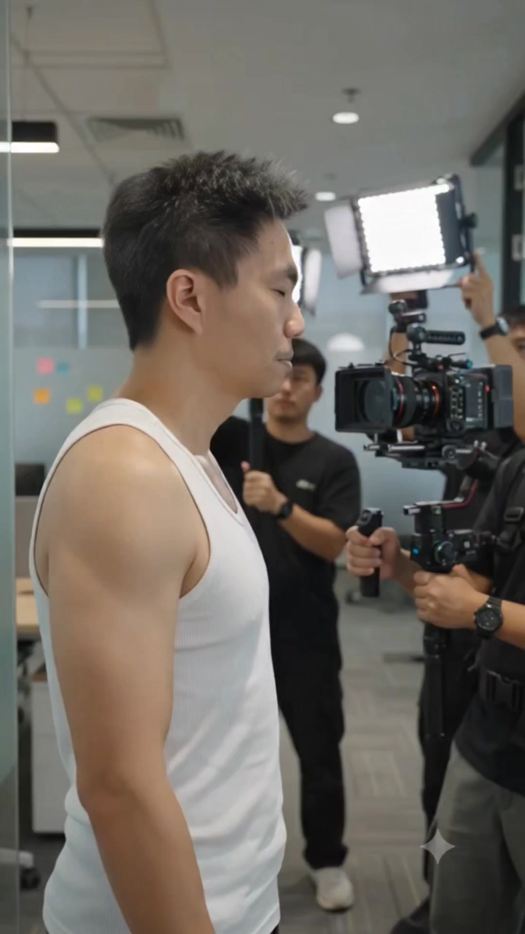 Futuristic AI Avatar Studio Presenter